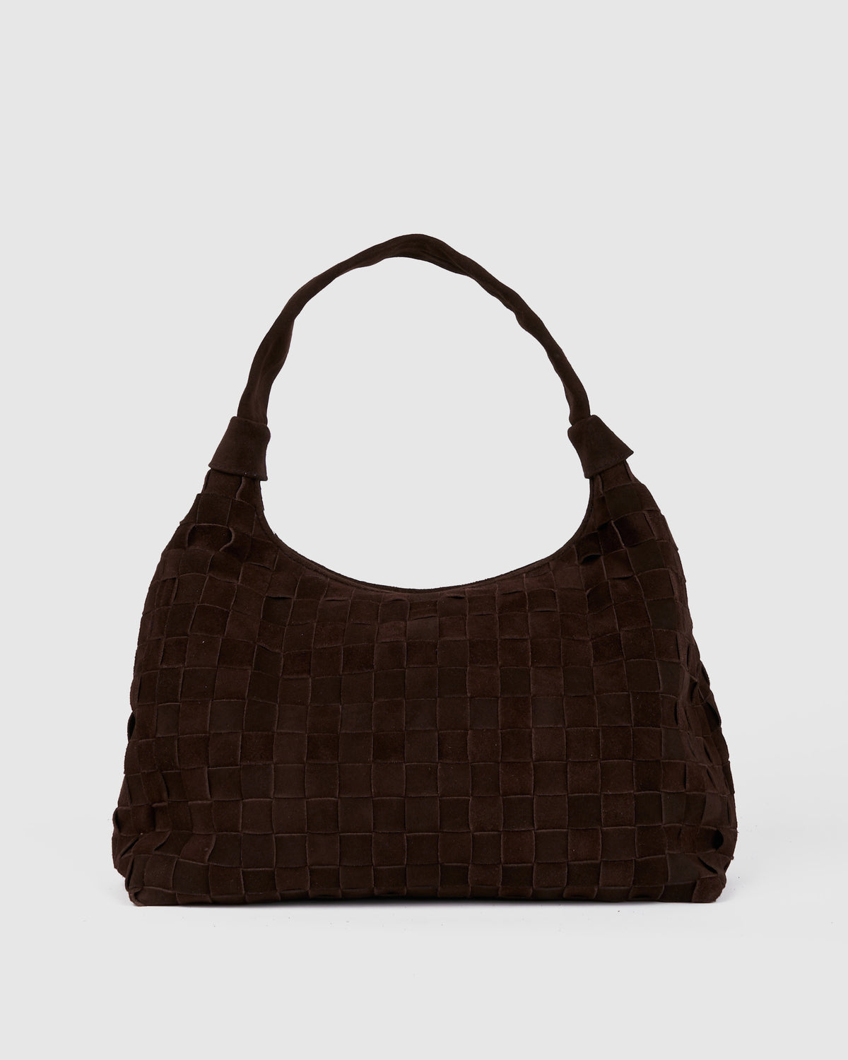 Núnoo Big Dandy Braided Suede Chocolate Large Chocolate