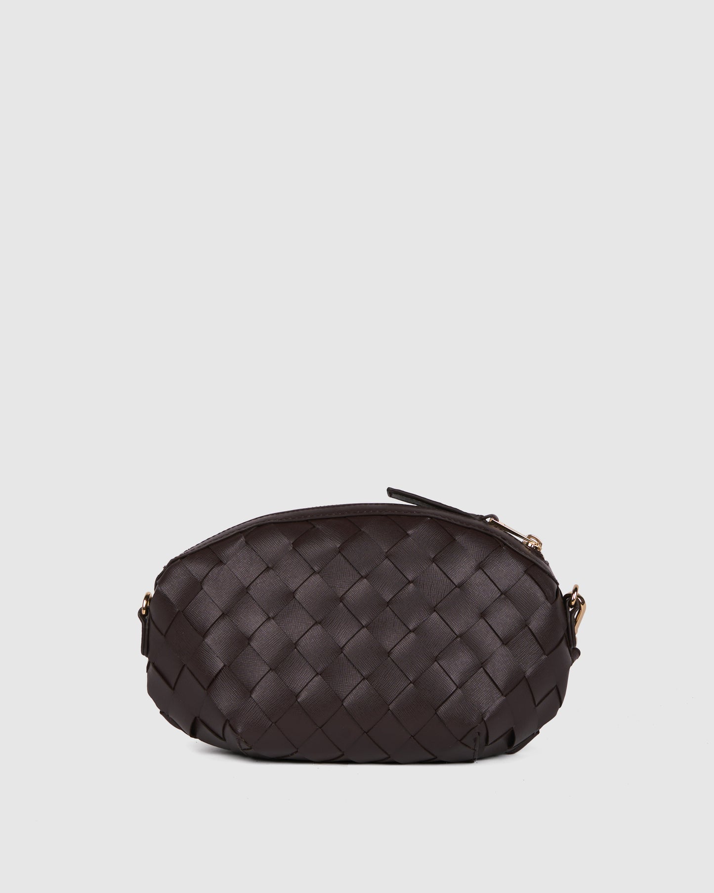 Núnoo Cara Braided Florence Chocolate w. Gold Small bag Chocolate