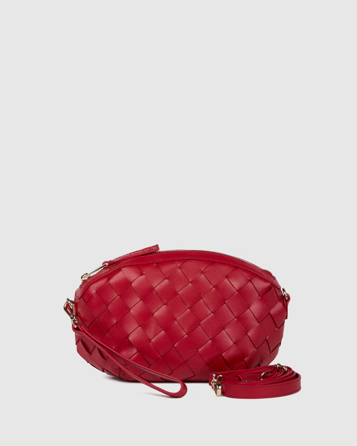 Núnoo Cara Braided Florence Fiery Red w. Gold Small bag Fiery Red