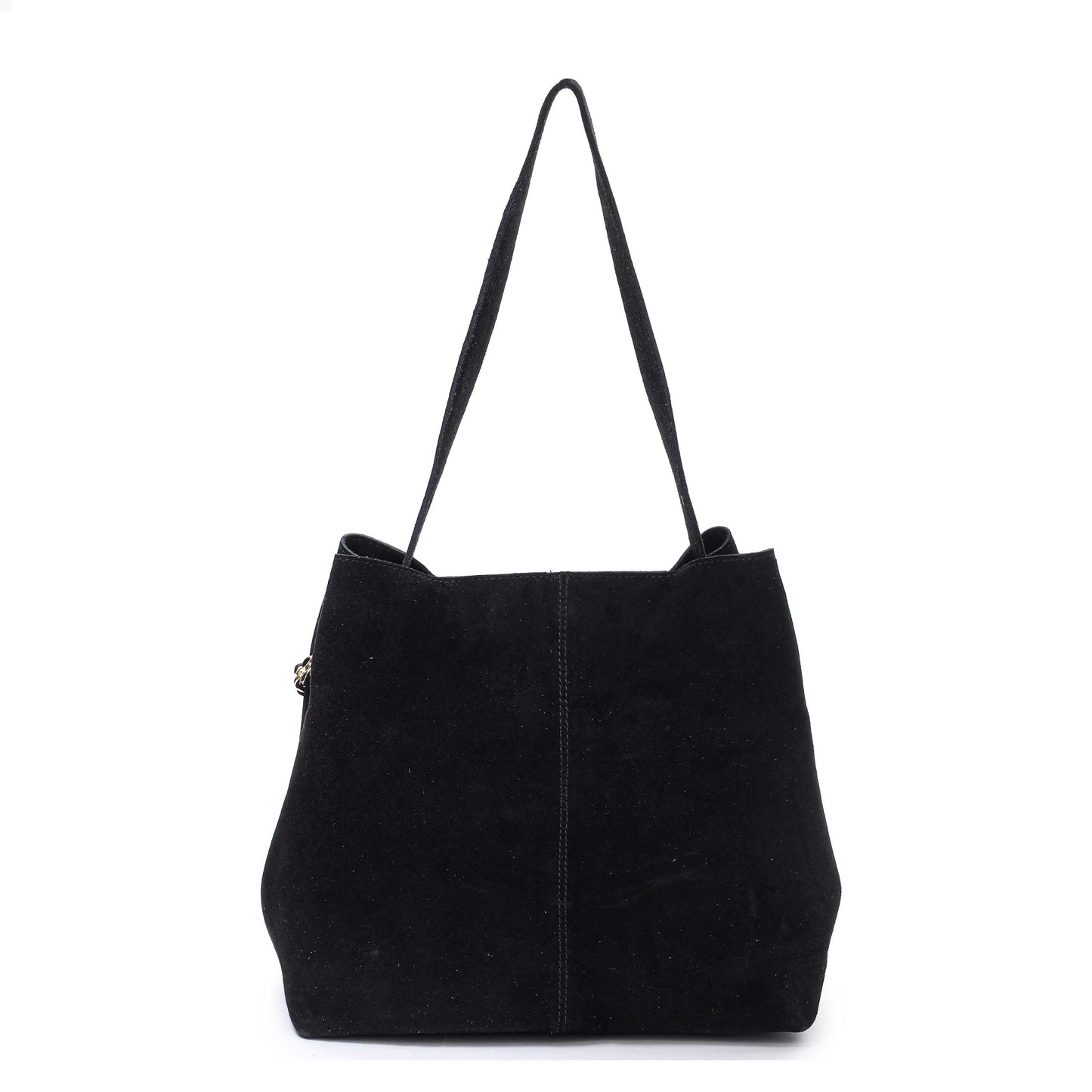 Núnoo Chiara suede black w. Gold Large Black