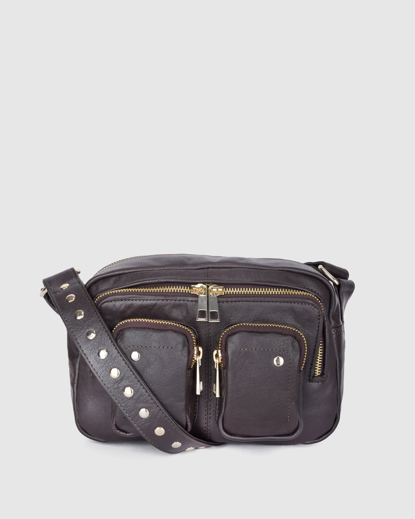 Núnoo Ellie Air 1 Dark Brown w. Gold Medium Dark brown