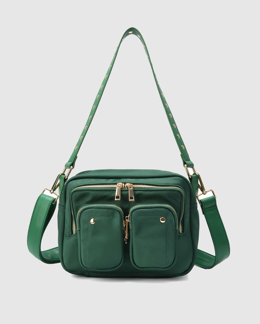 Núnoo Ellie Recycled Nylon Dark Green w. Gold Medium