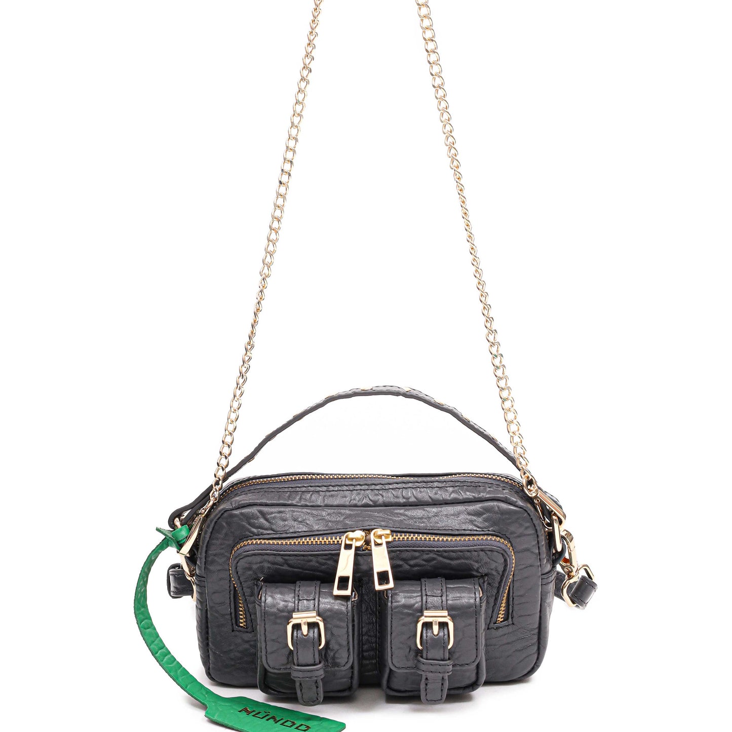 Núnoo Helena Buckle New Zealand Dark Grey w. Gold Medium Dark grey