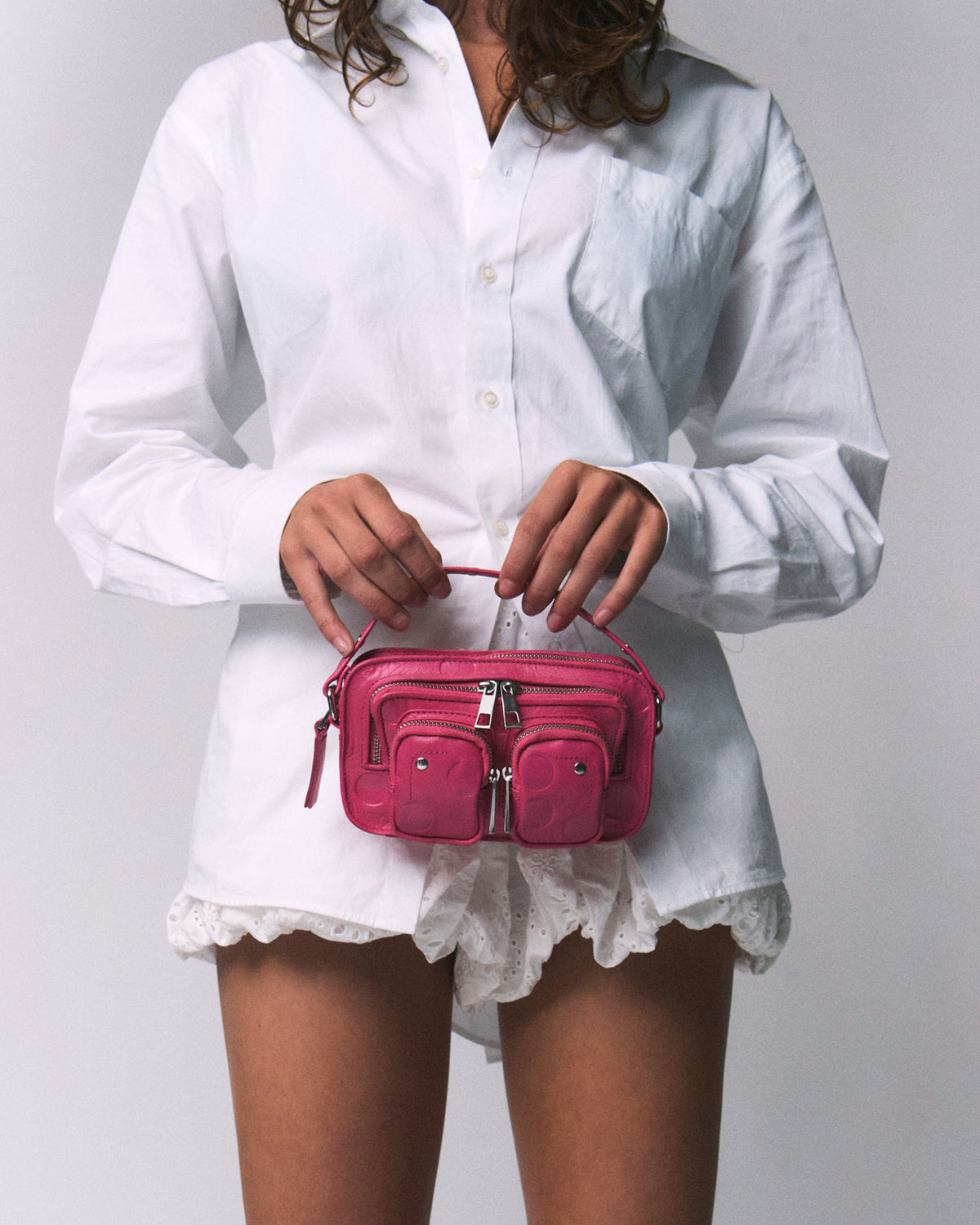 Núnoo Helena Dot Mountain Fuschia Small bag Fuschia