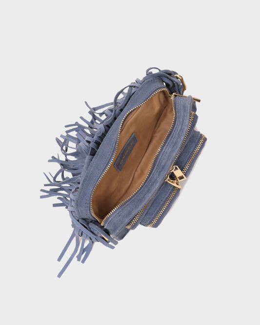 Núnoo Helena Fringe Suede Jeans w. Gold Small bag Jeans