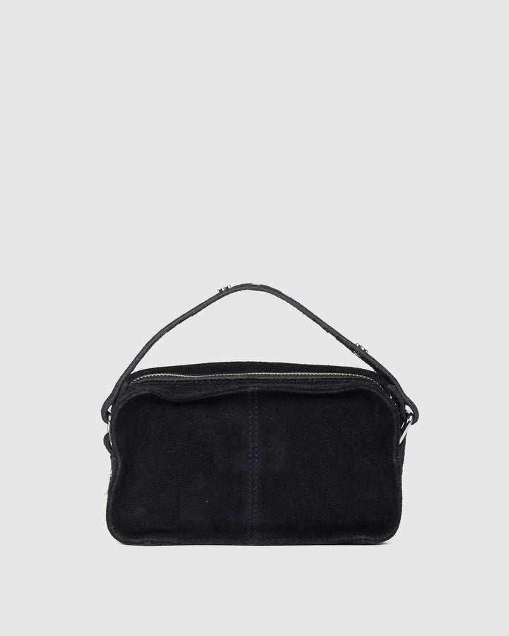Núnoo Helena Sweetheart Suede Black Small bag Black