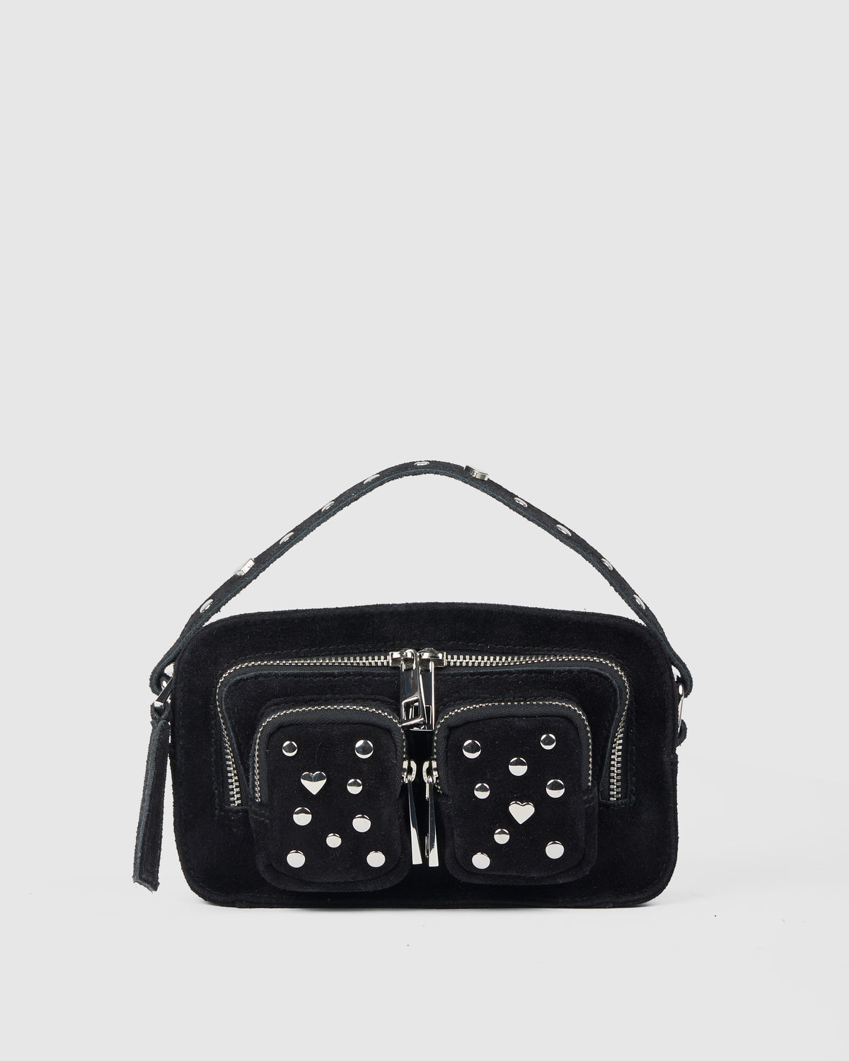 Núnoo Helena Sweetheart Suede Black Small bag Black