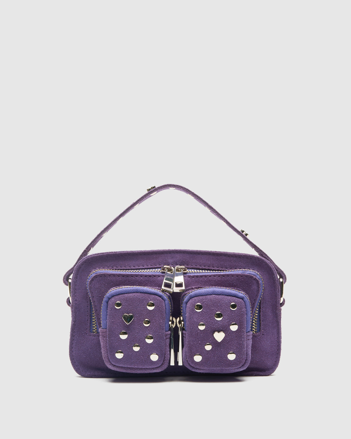 Núnoo Helena Sweetheart Suede Dark Purple Small bag Dark purple