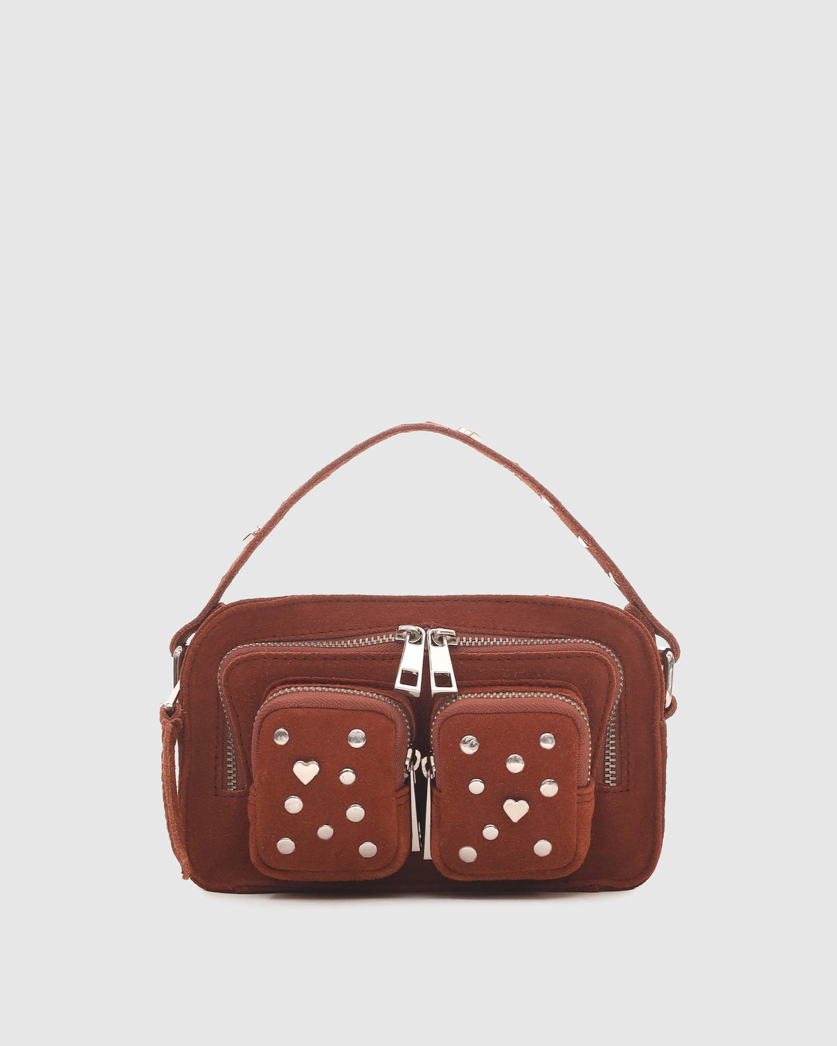 Núnoo Helena Sweetheart Suede Redwood Small bag Redwood