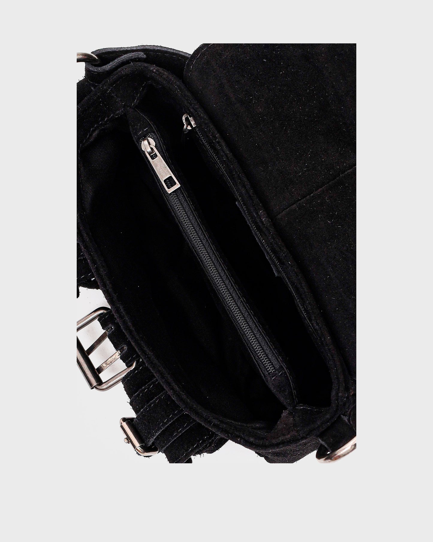 Núnoo Honey Buckle Suede Black Medium Black