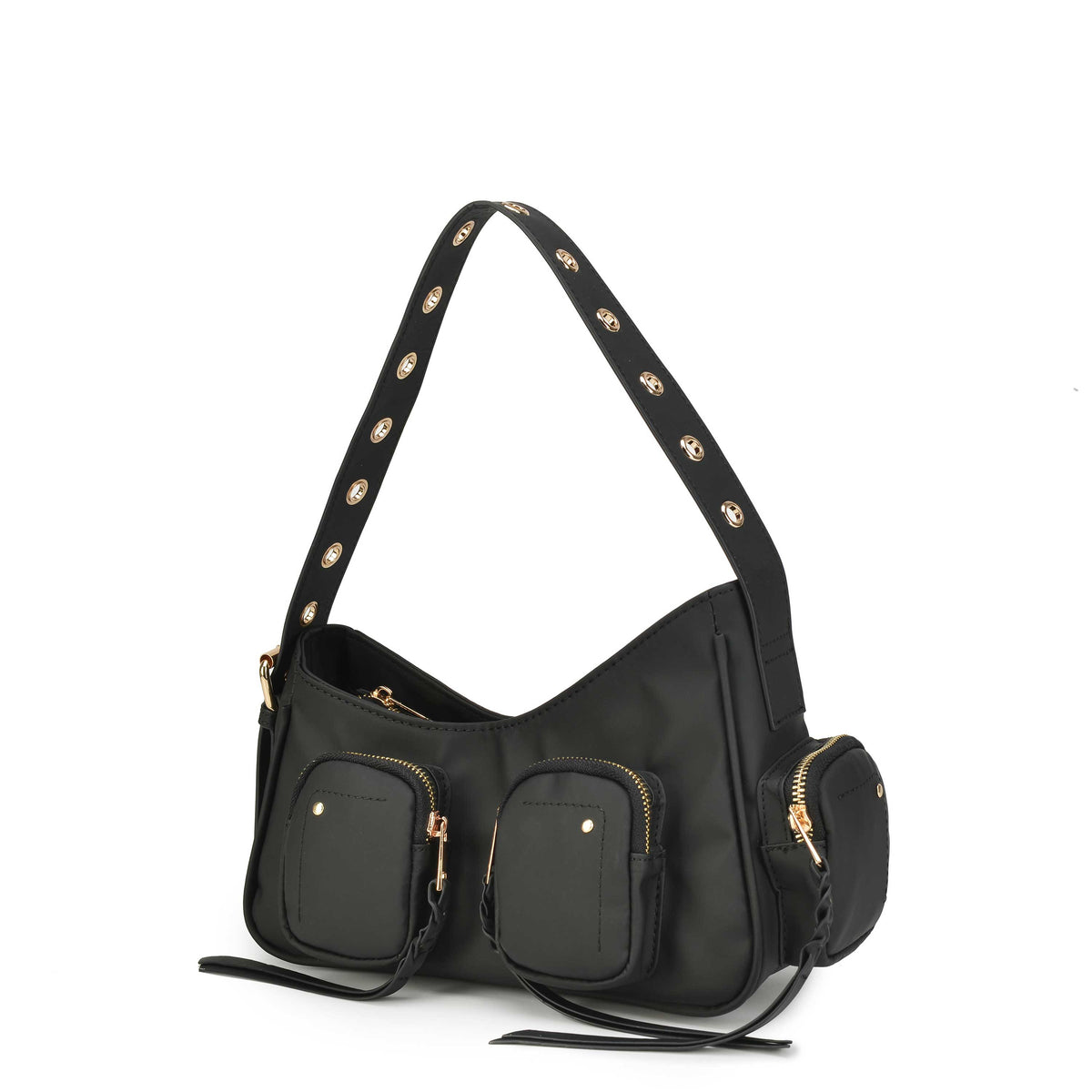 Núnoo Jennifer Pocket Bamboo Black w. Gold Black