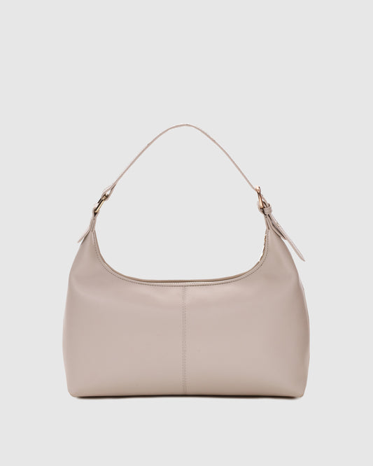 Núnoo Large Dandy Buckle Florence Warm Grey w. Gold Large Warm Grey