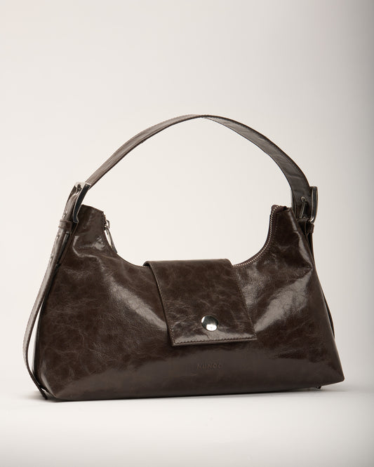 Núnoo Large Dandy Buckle Megah Dark Brown Medium Dark brown