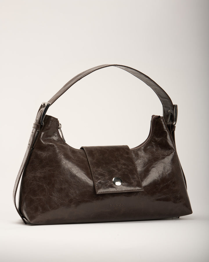 Núnoo Large Dandy Buckle Megah Dark Brown Medium Dark brown