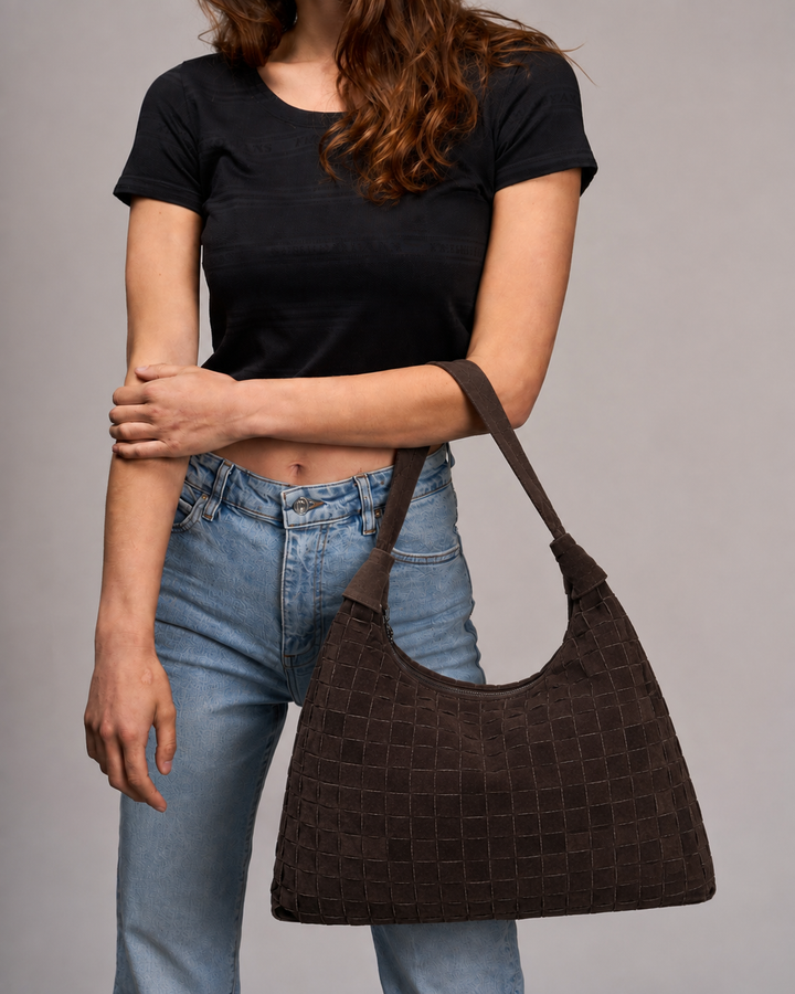 Núnoo Maxi Dandy Braided Suede Dark Brown Maxi Dark brown