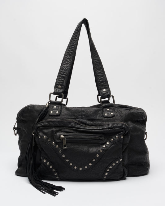 Núnoo Mille Rivet Washed Black w. Antique Silver Maxi Black