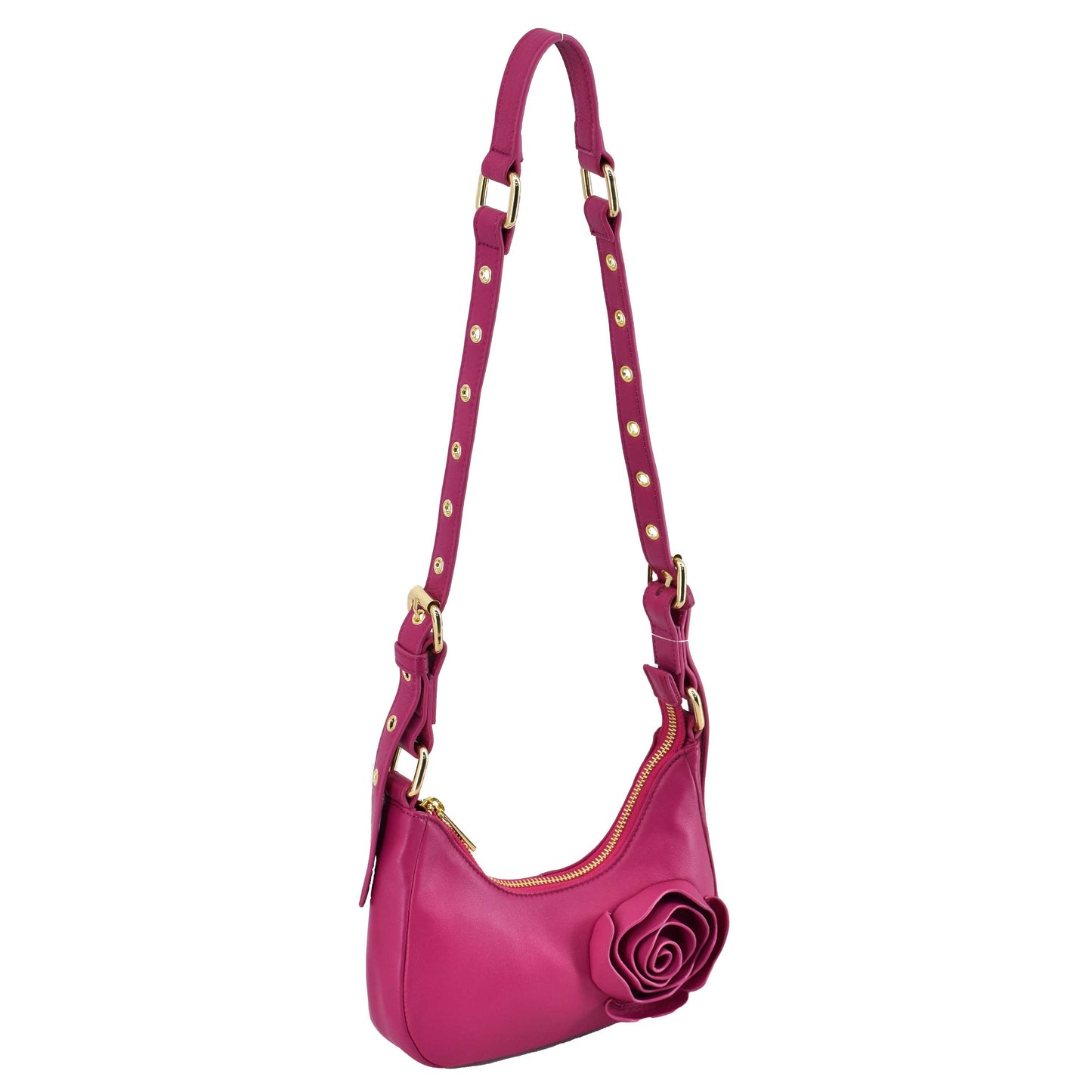 Núnoo Palma Rose Cozy Hot Pink w. Gold Shoulder bags Hot Pink