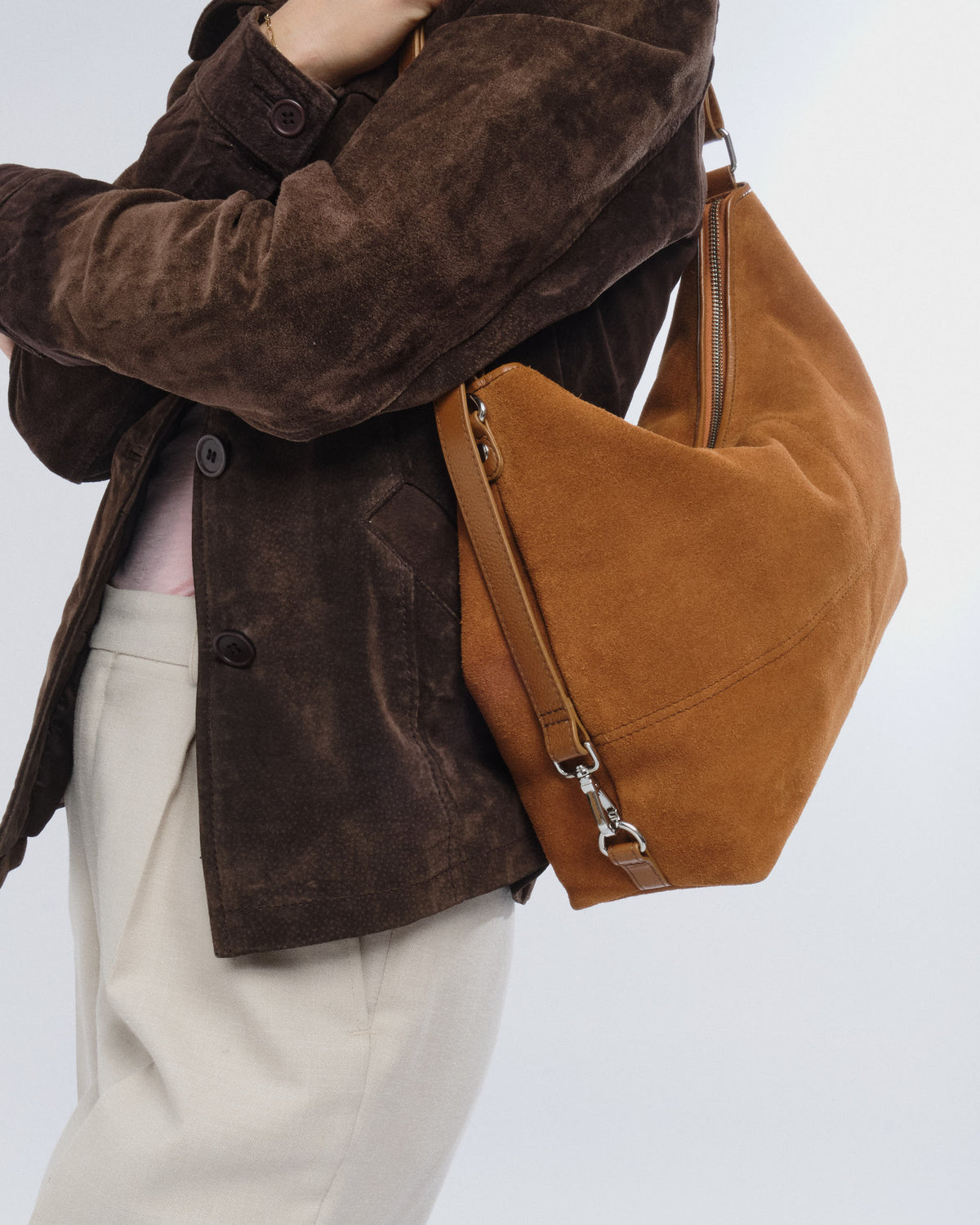 Núnoo Rio Suede Pecan Brown Large Pecan Brown