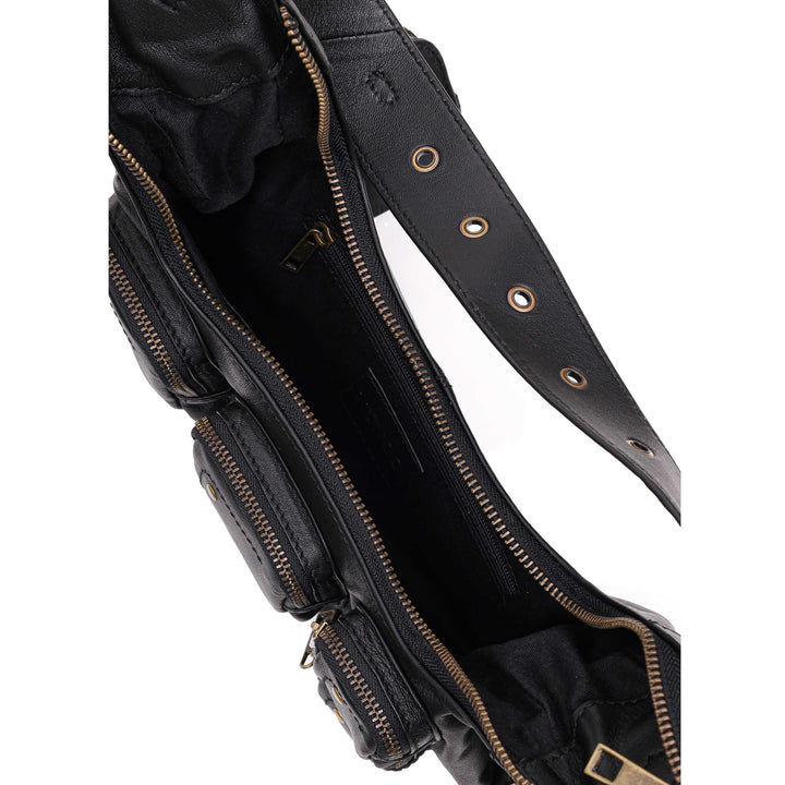 Núnoo Sally Small Pocket Sheep Black w. gold Shoulder bags Black