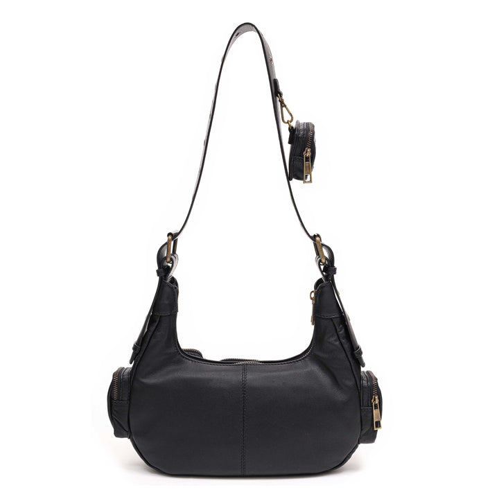 Núnoo Sally Small Pocket Sheep Black w. gold Shoulder bags Black