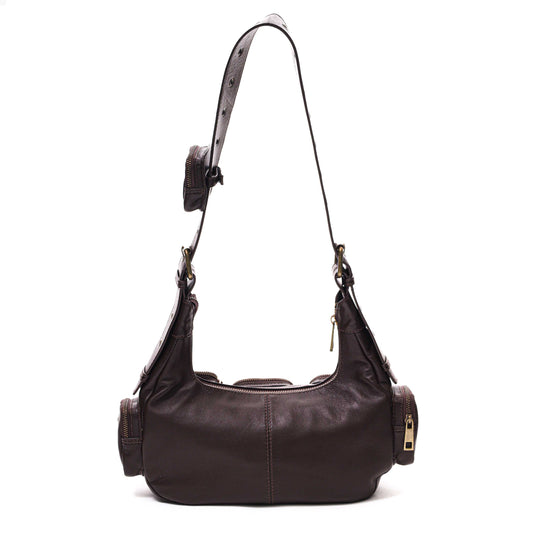 Núnoo Sally Small Pocket Sheep Brown w. gold Shoulder bags Brown