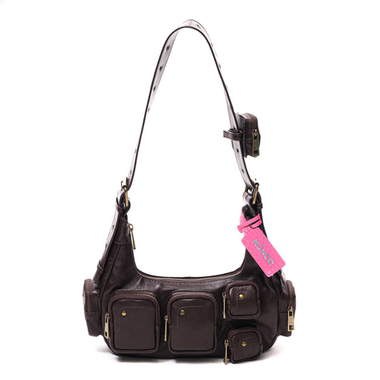 Núnoo Sally Small Pocket Sheep Brown w. gold Shoulder bags Brown