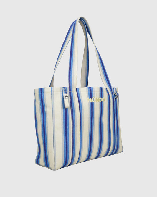 Núnoo Shopper Gym Canvas Blue Stripes Maxi Blue Stripes