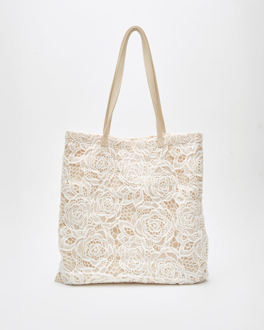 Núnoo Shopper Lace Warm Grey Large Warm Grey