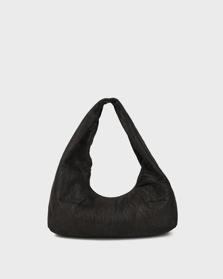 Núnoo Small Alma Rivet Washed Chocolate w. Antique Silver Large Chocolate