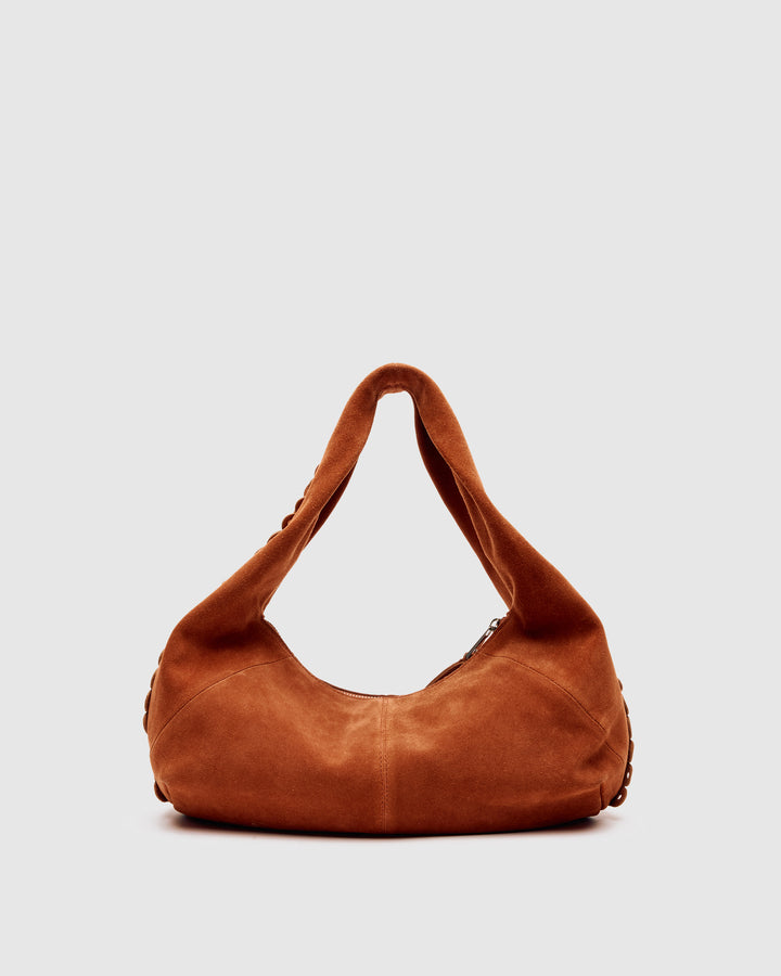 Núnoo Small Alma Scallop Suede Redwood Medium Redwood