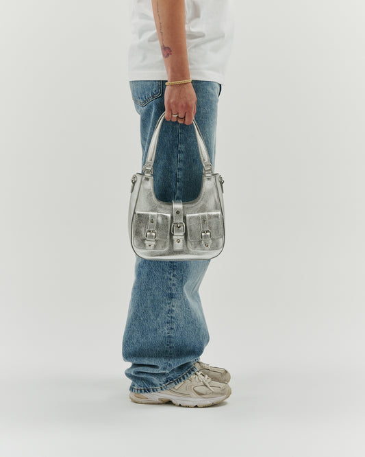 Núnoo Small Alva Metallic Silver Small bag Silver