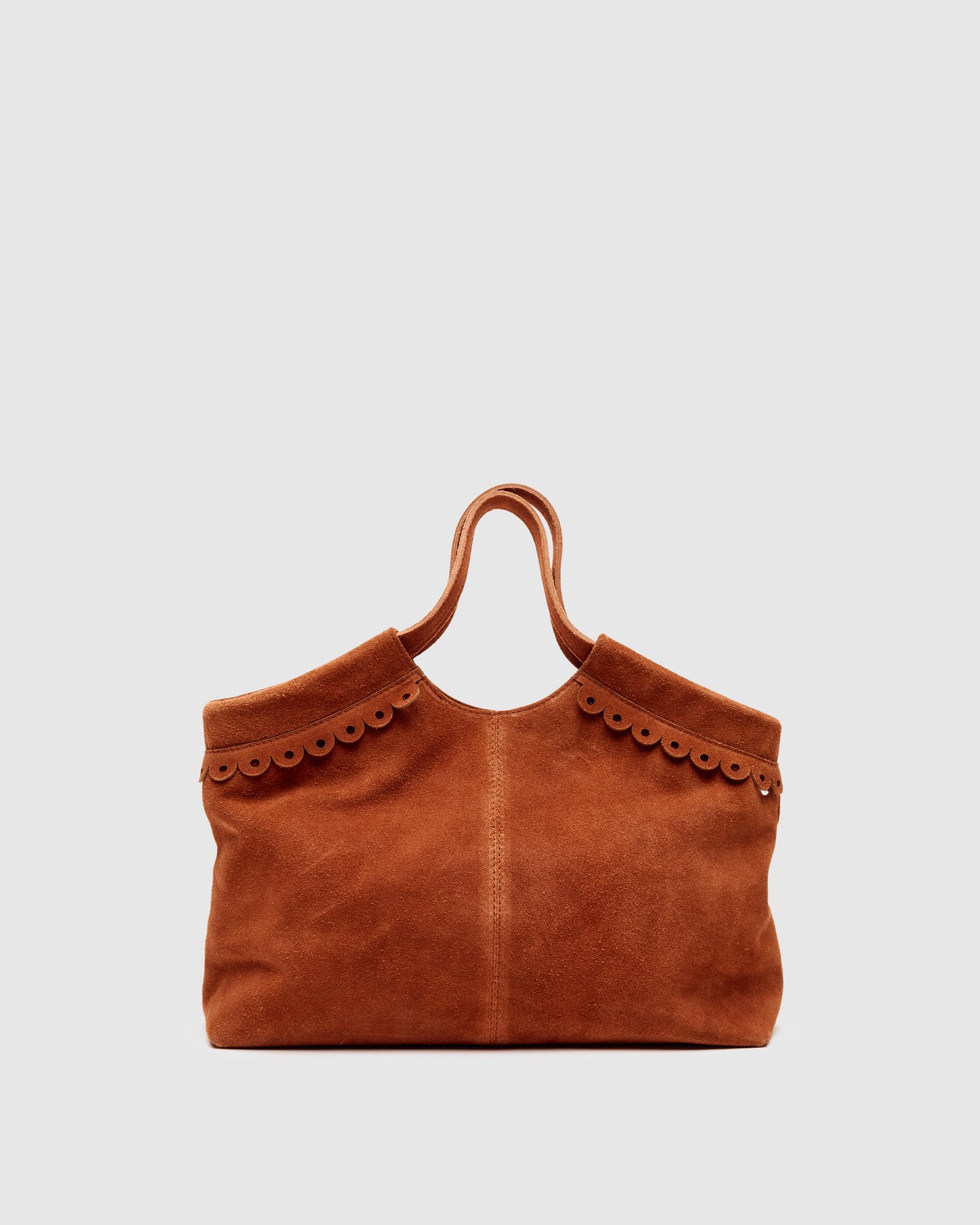 Núnoo Small Bellis Scallop Suede Redwood Large Redwood