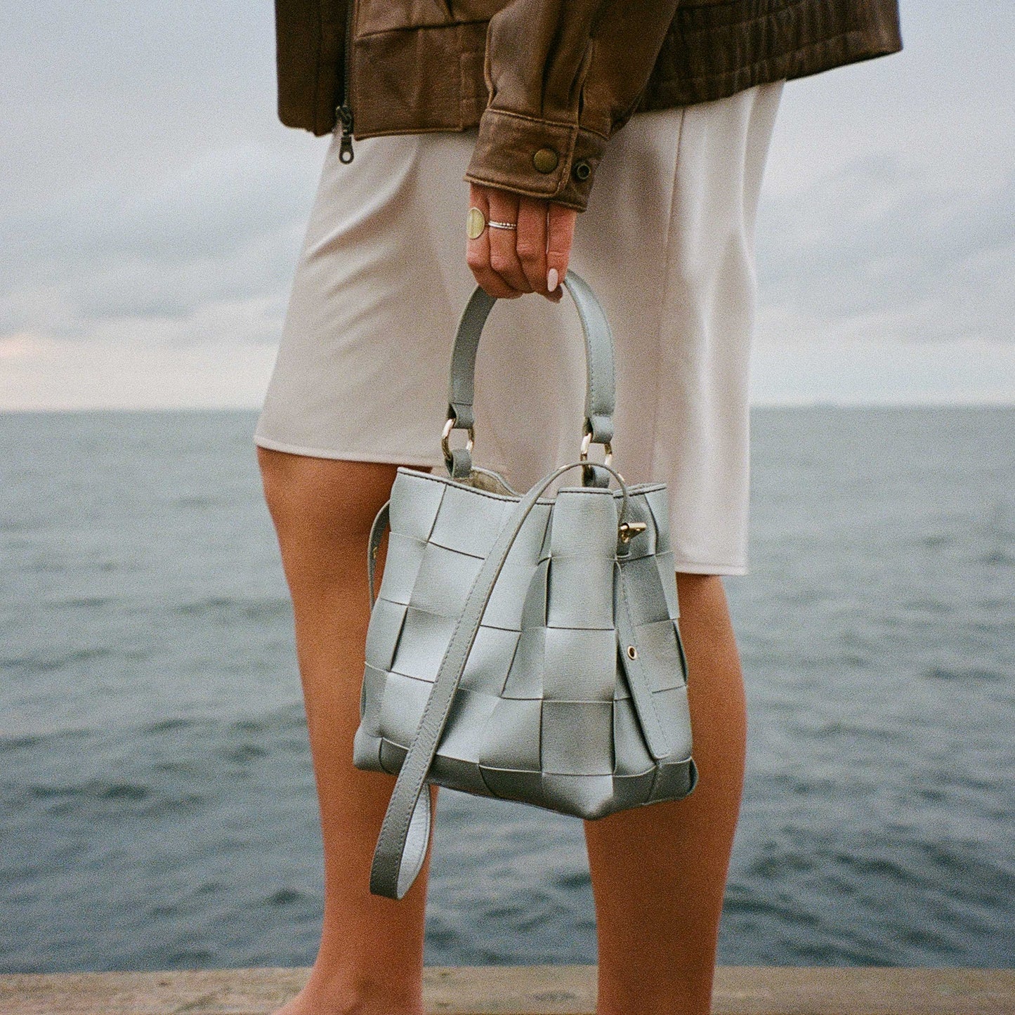 Núnoo Small Chiara Braided Florence Silver w. Gold Medium Silver