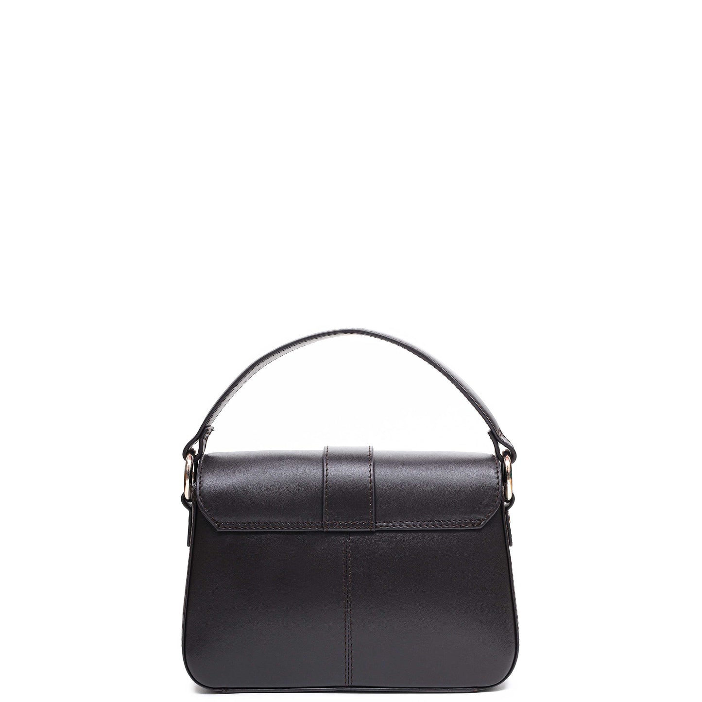 Núnoo Small Honey Buckle Italian Leather Dark Brown w. Gold Shoulder bags Dark brown