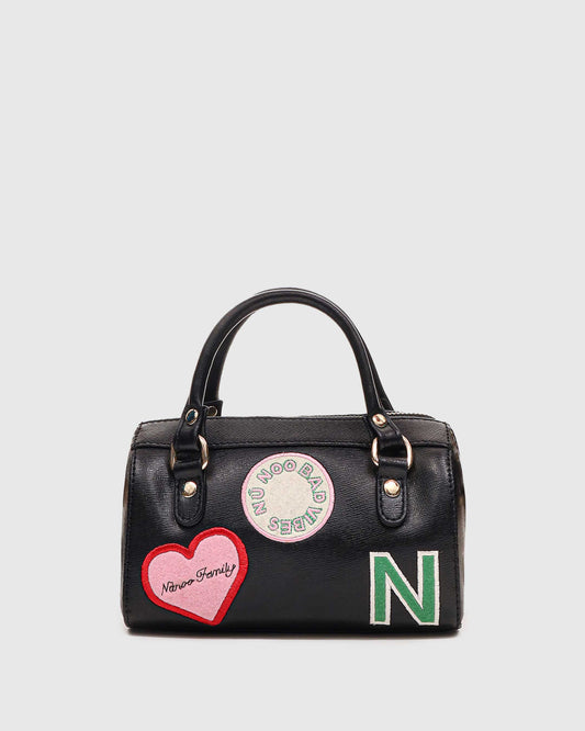 Núnoo Small Maya Details Florence Black w. Gold Small bag Black