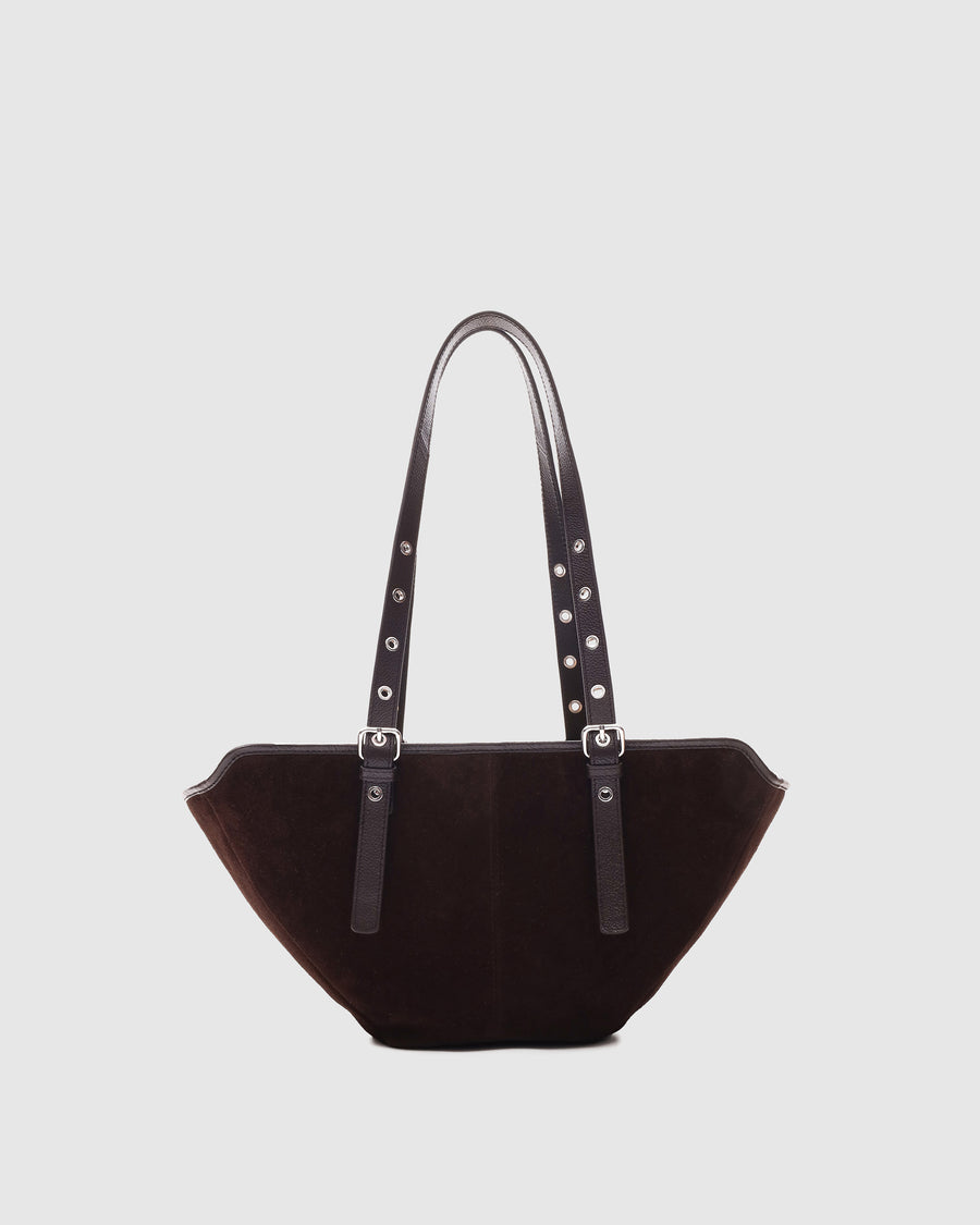 Small Nora Suede Chocolate