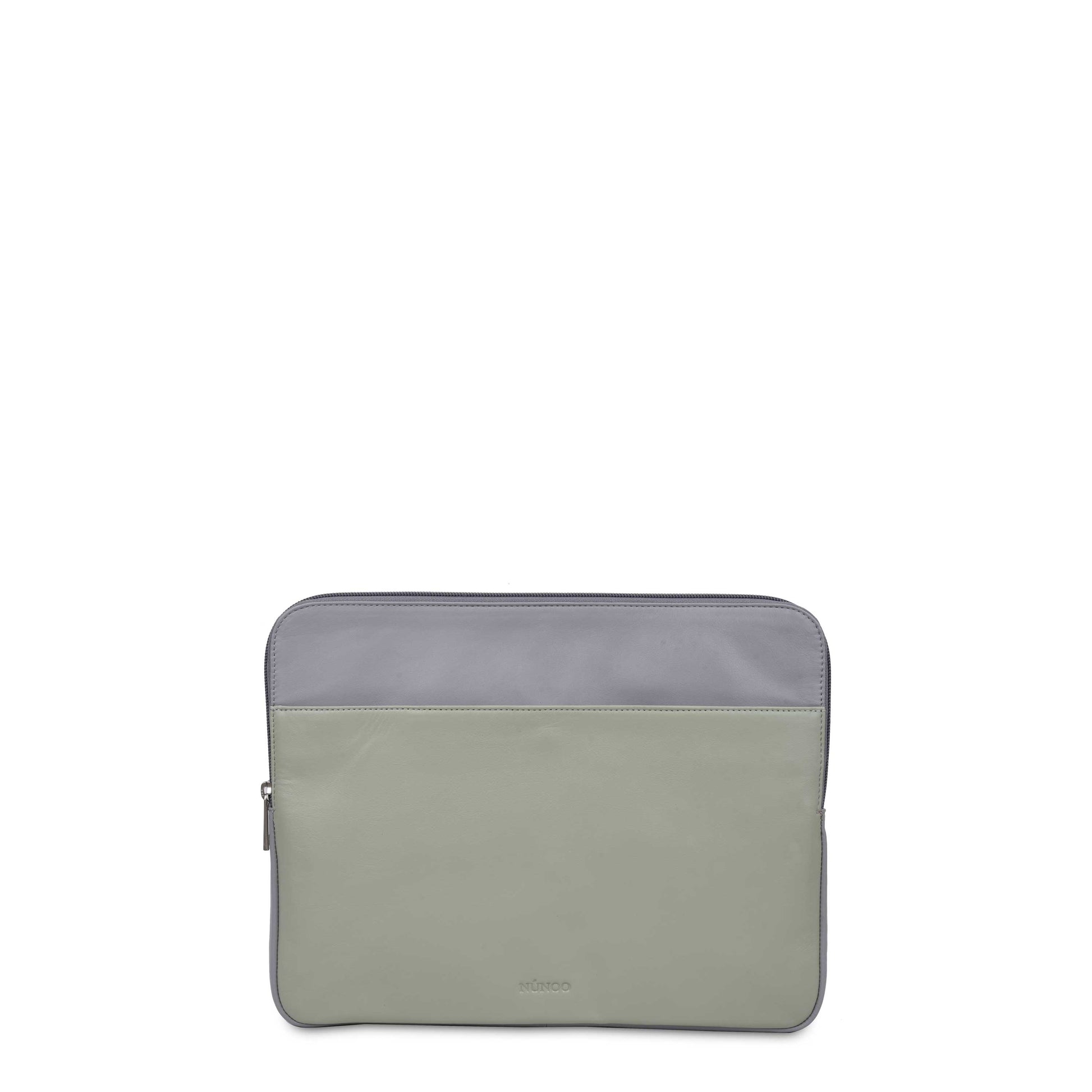 Núnoo 13, 3" Cover pocket silky green/grey Computer sleeve Green/grey