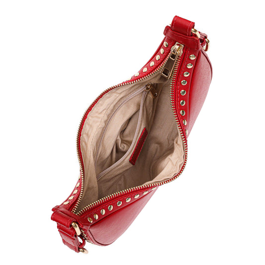 Núnoo Annabel Rivet Florence Bright Red w. Gold Small bag Bright Red