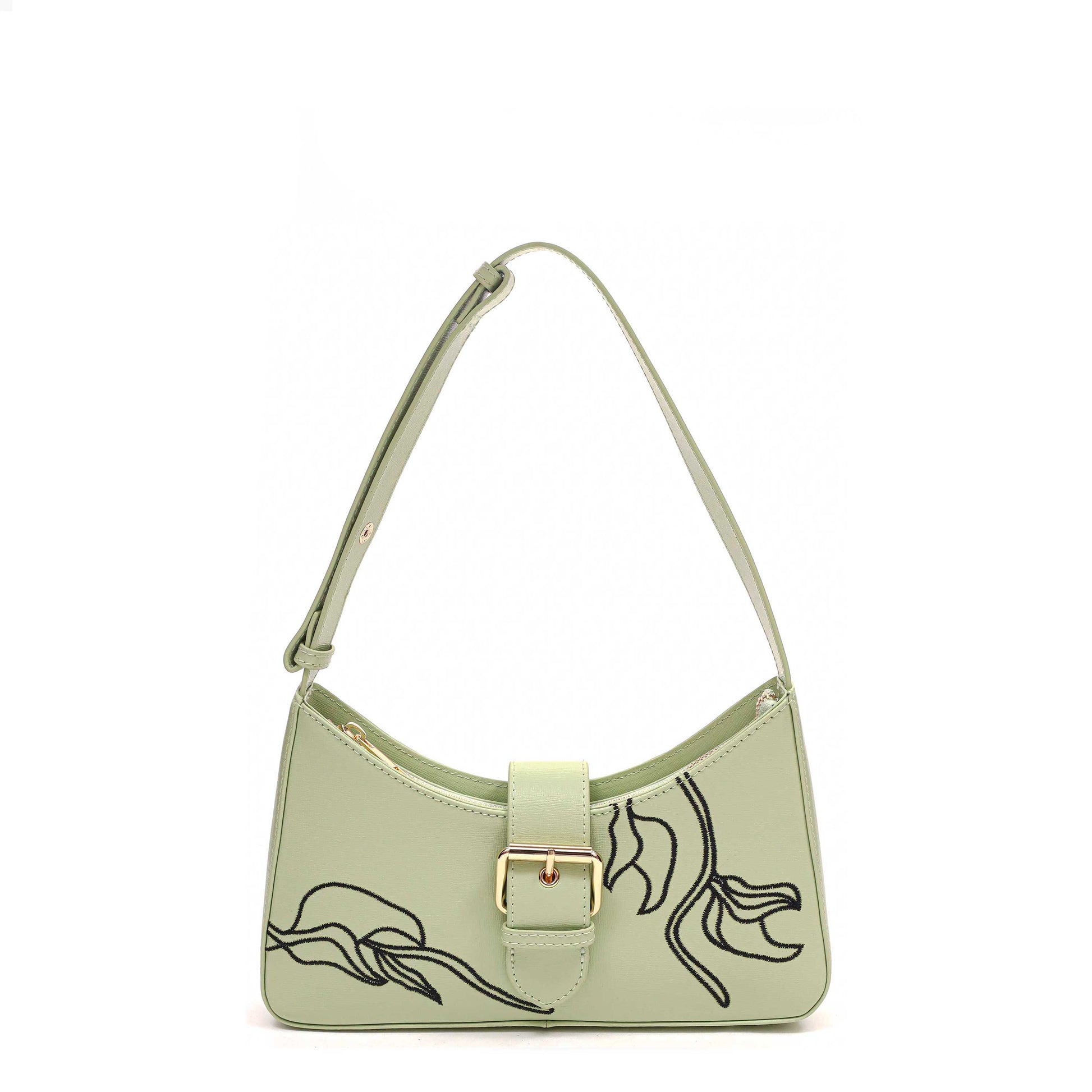 Núnoo Apollo Embroided Florence Matcha w. Gold Medium Matcha