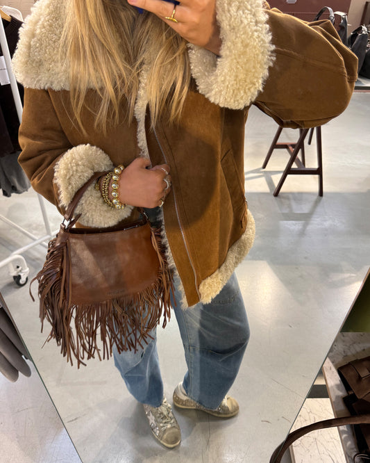 Núnoo Betty Fringe River Brown Small bag Brown