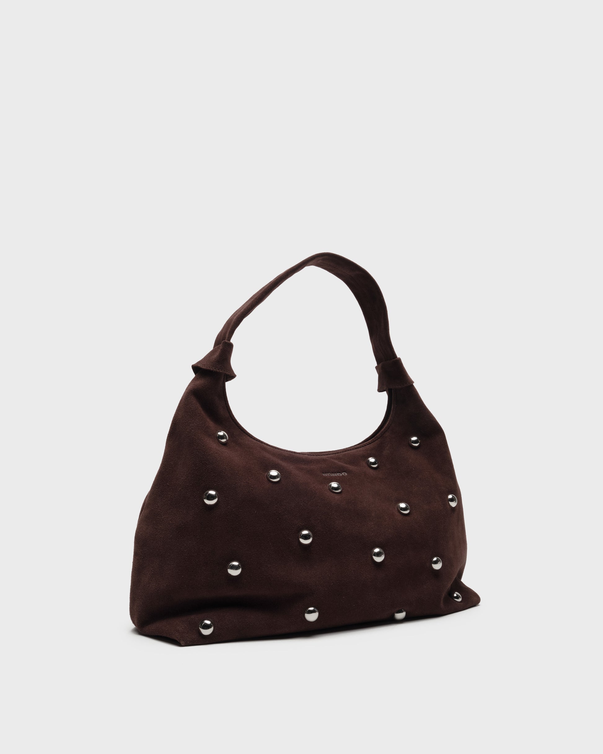Núnoo Big Dandy Rivet Suede Chocolate Large Chocolate