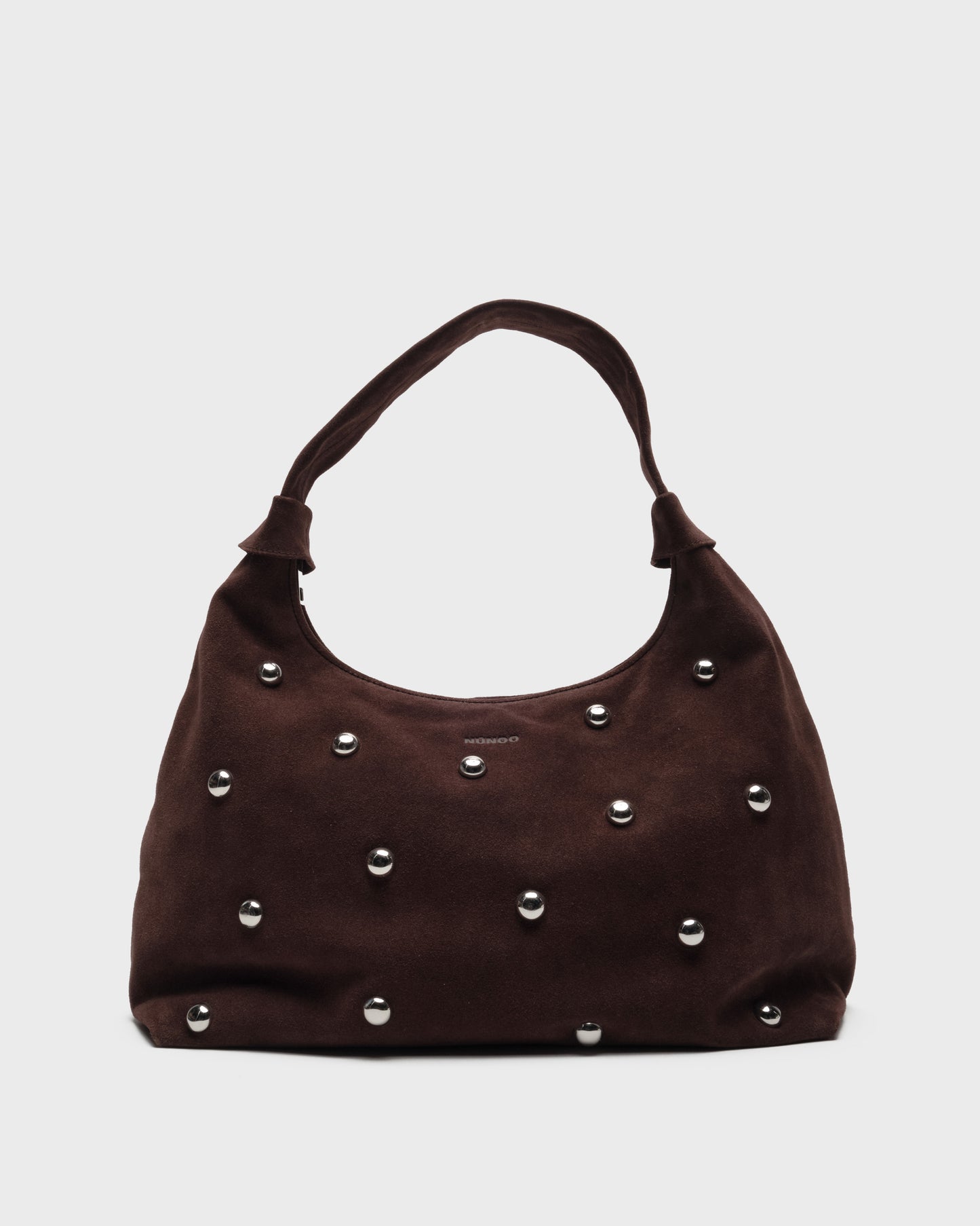 Núnoo Big Dandy Rivet Suede Chocolate Large Chocolate