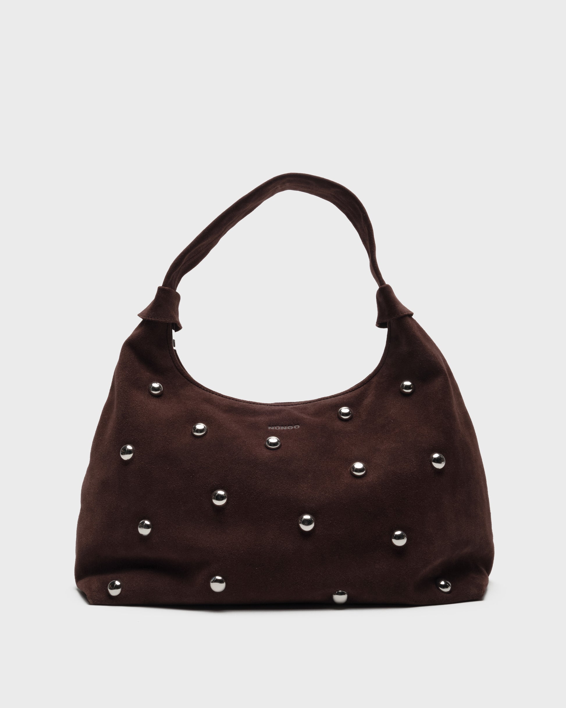 Núnoo Big Dandy Rivet Suede Chocolate Large Chocolate