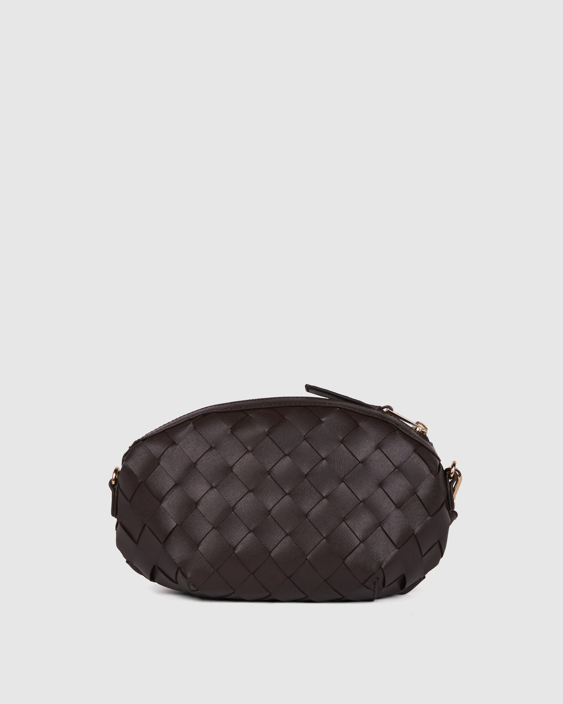 Núnoo Cara Braided Florence Chocolate w. Gold Small bag Chocolate