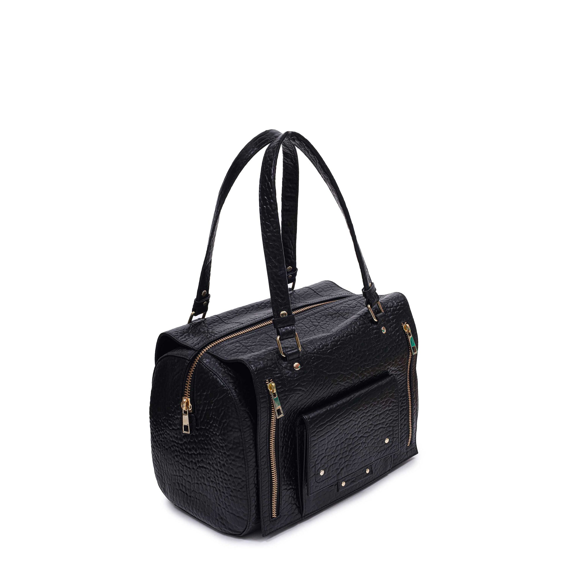 Núnoo Celia New Zealand Black w. Gold Shoulder bags Black