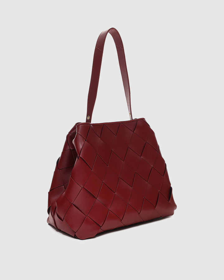 Núnoo Chiara Braided Florence Maroon w. Gold Large Maroon