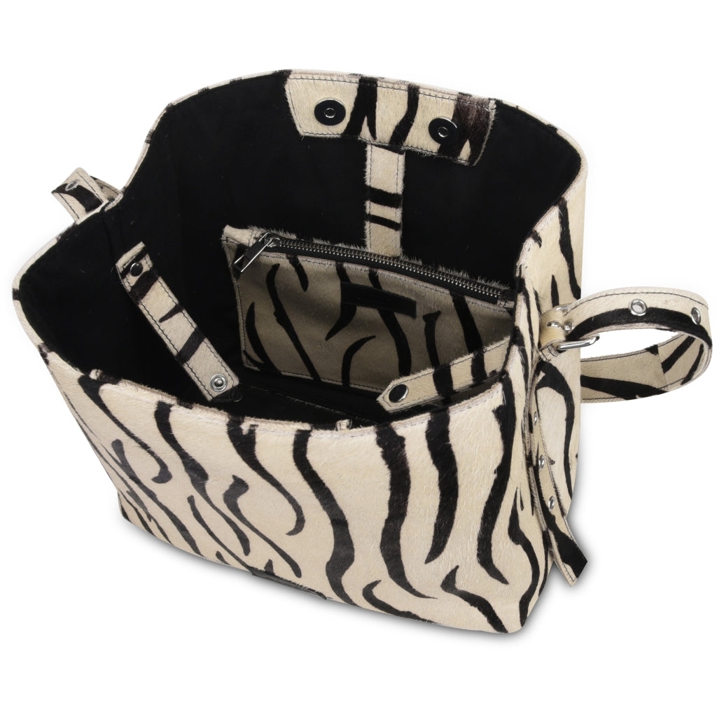 Núnoo Chiara Brown Stripes Deluxe Crossbody Stripes