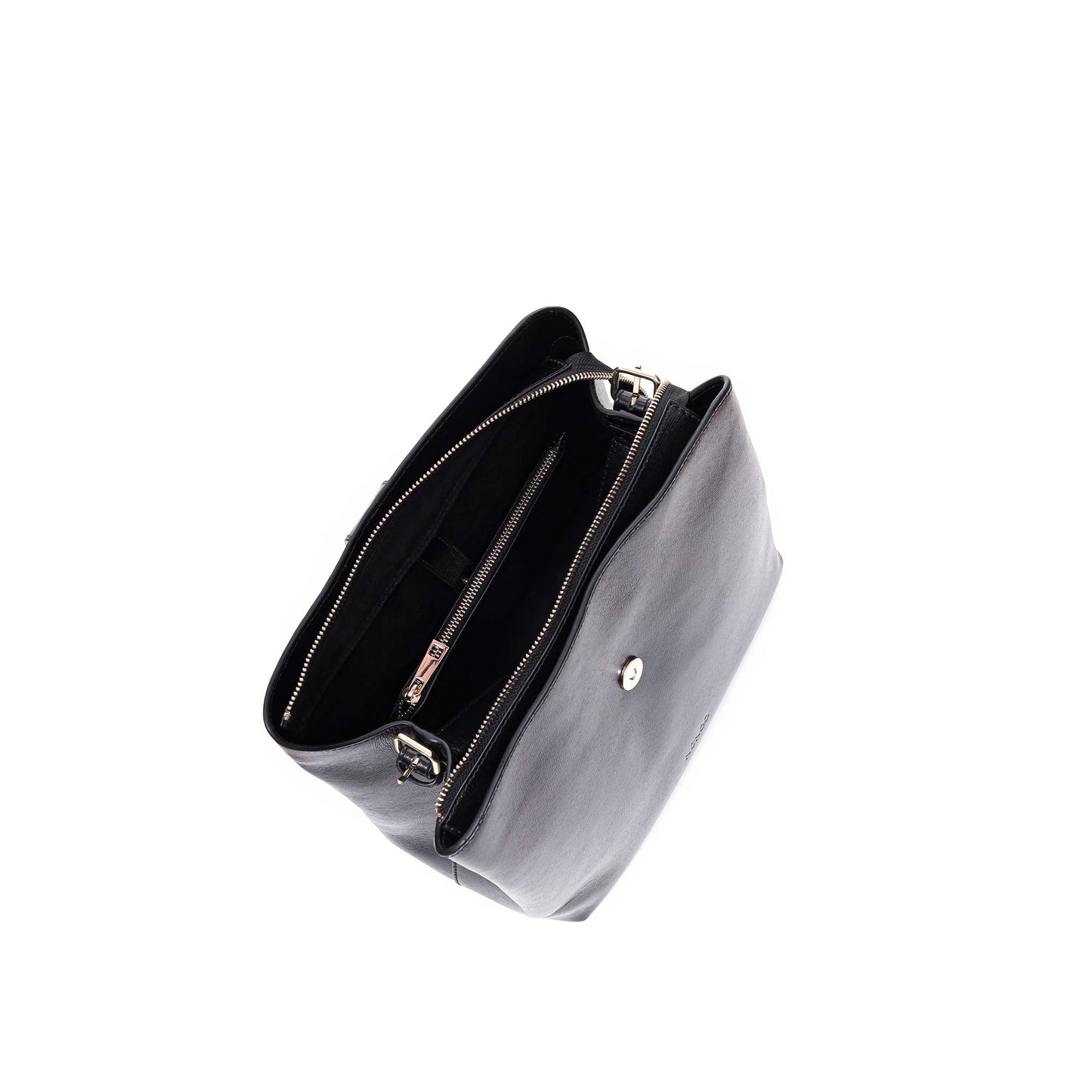 Núnoo Chiara Buckle Florence Black w. Gold Shoulder bags Black