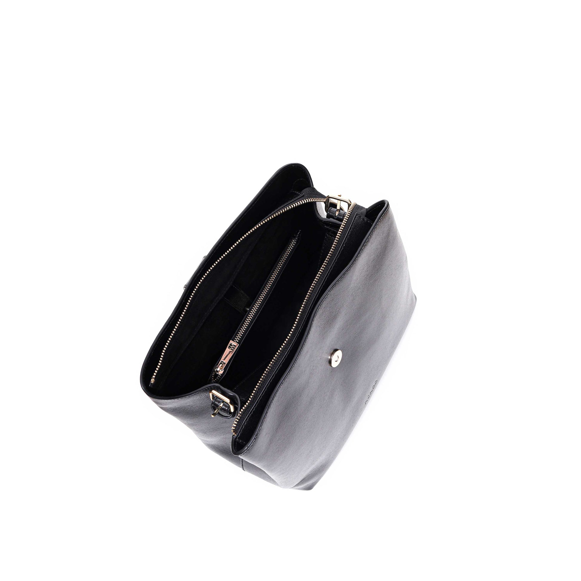 Núnoo Chiara Buckle Florence Black w. Gold Shoulder bags Black
