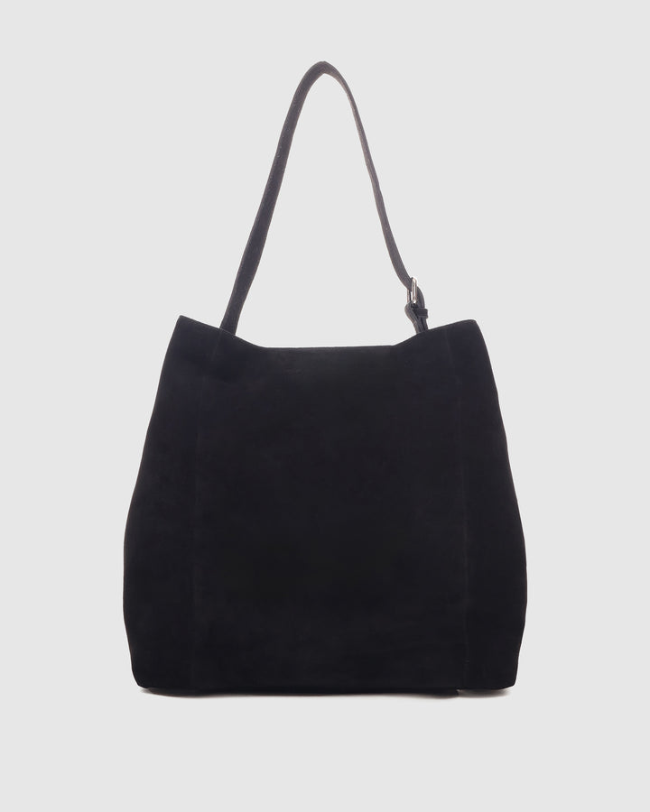 Núnoo Chiara Large Suede Black Large Black